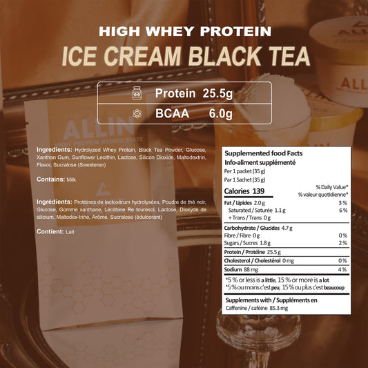 ALLIN 100% Whey Protein Hydrolysate — Ice Cream Black Tea