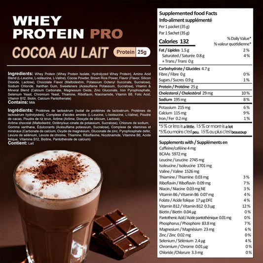 ALLIN 100% Dual Action Hydrolyzed + Whey Protein Isolate Powder Whey Protein Pro – Cocoa Latte Flavor