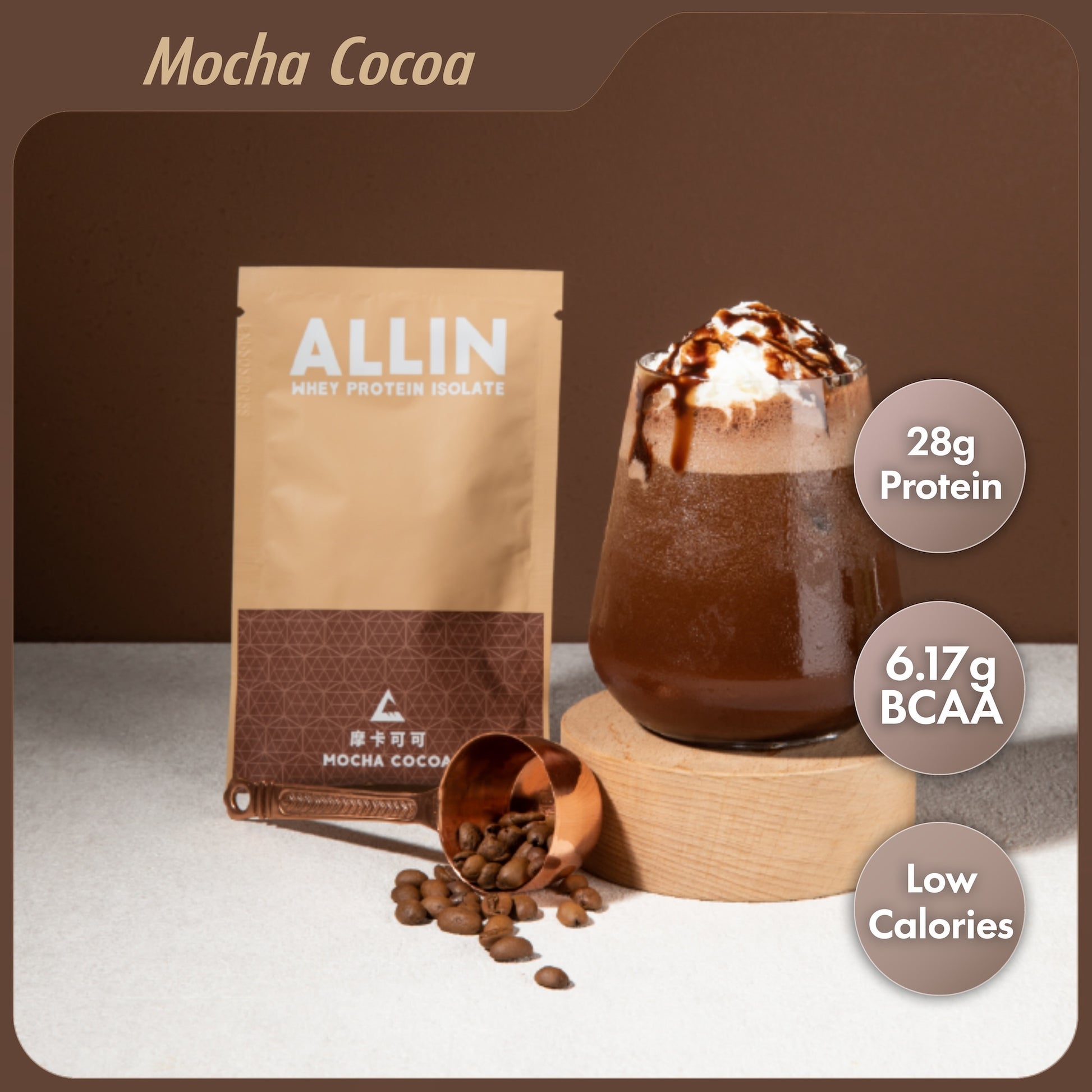 ALLIN 100% Whey Protein Isolate — Mocha Cocoa
