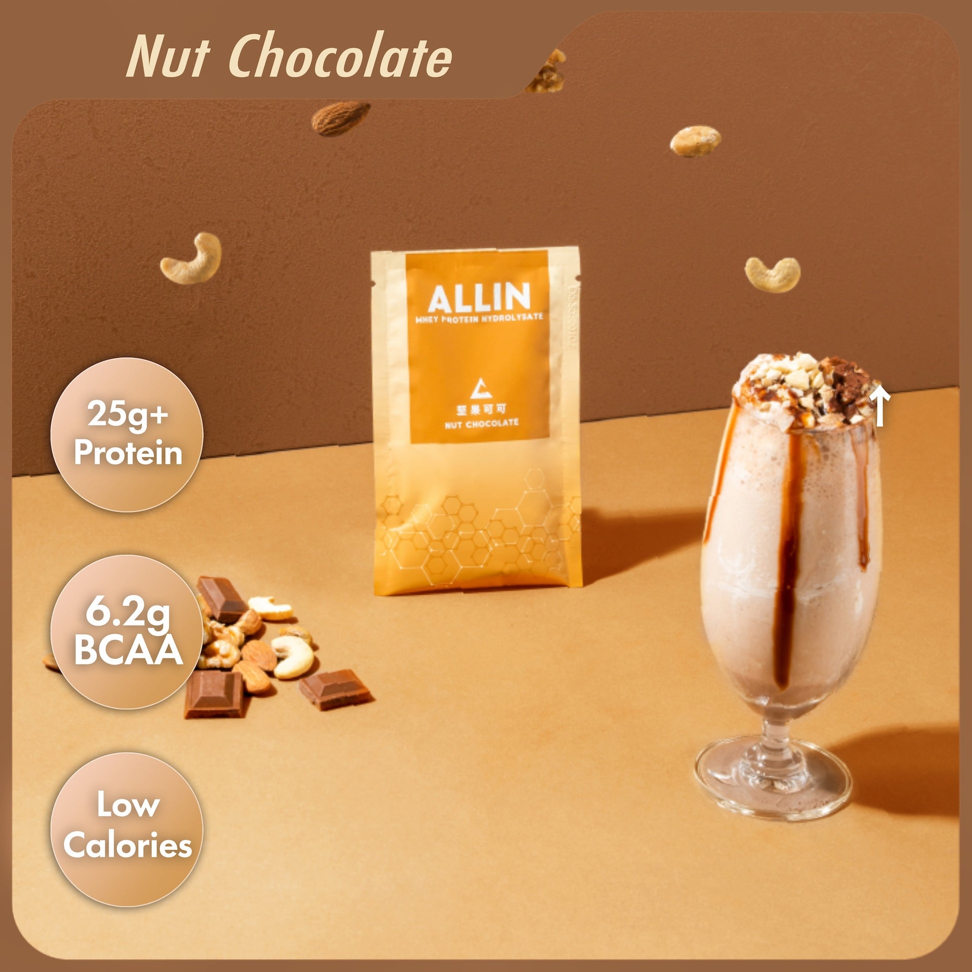 ALLIN 100% Whey Protein Hydrolysate — Nut Cocoa