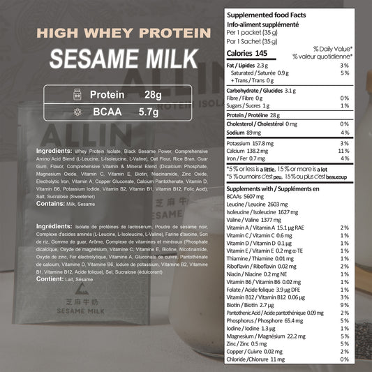 ALLIN 100% Whey Protein Isolate — Sesame Milk